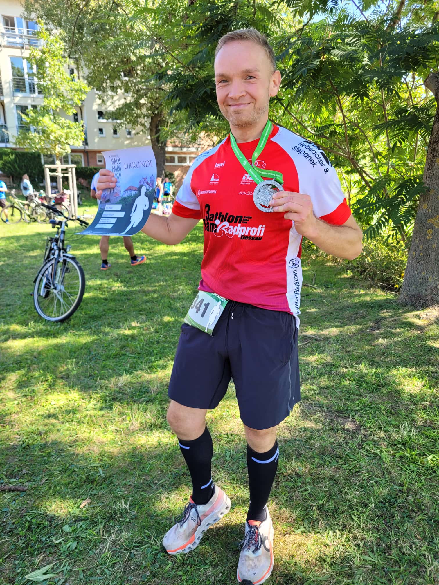 Robert Hirsch beim 7. Bernburg Halbmarathon mit von der Partie